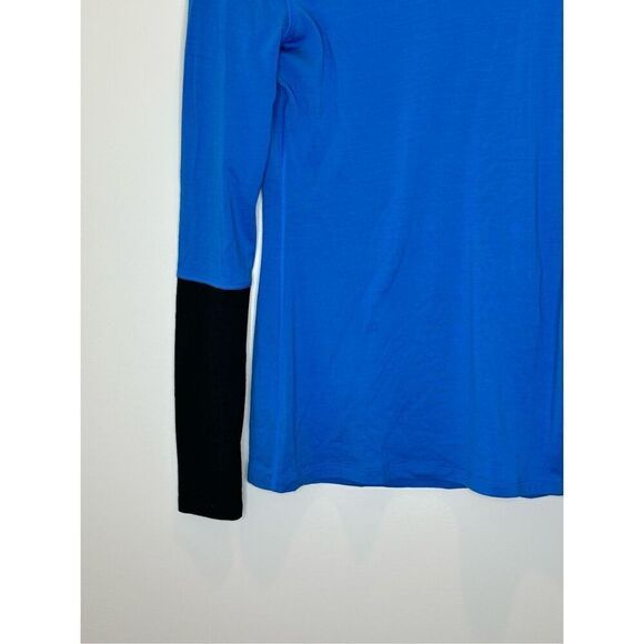 Lululemon St Moritz Turtleneck Blue with Black sleeves Merino Wool - Picture 3 of 6